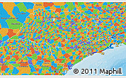 Political 3D Map of Sao Paulo