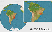 Satellite Location Map of Barueri, within the entire country