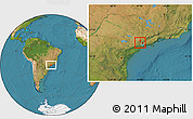 Satellite Location Map of Barueri