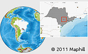 Physical Location Map of Boituva, highlighted country, highlighted parent region