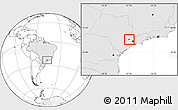 Blank Location Map of Cabreuva, highlighted country