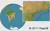 Satellite Location Map of Cajamar