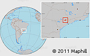 Gray Location Map of Campinas