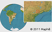 Satellite Location Map of Campinas