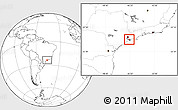 Blank Location Map of Cubatao