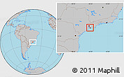 Gray Location Map of Cubatao