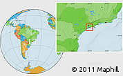 Political Location Map of Cubatao