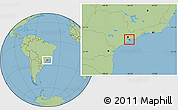 Savanna Style Location Map of Cubatao