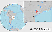 Gray Location Map of Indaiatuba