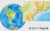 Physical Location Map of Indaiatuba