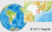 Physical Location Map of Jundiai, highlighted parent region
