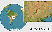 Satellite Location Map of Lavinia