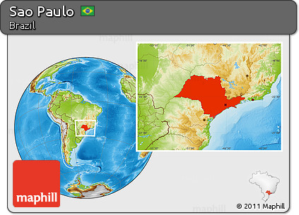 Physical Location Map of Sao Paulo