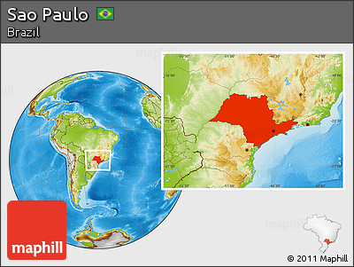 Physical Location Map of Sao Paulo
