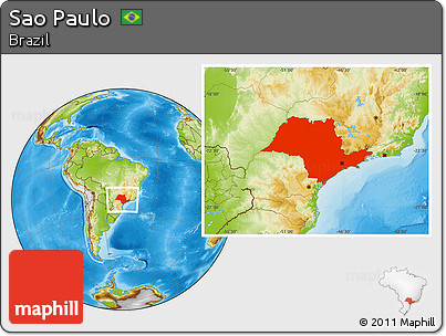 Physical Location Map of Sao Paulo