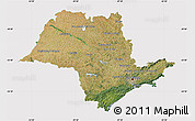 Satellite Map of Sao Paulo, cropped outside