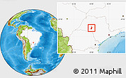 Physical Location Map of Marilia, highlighted country