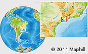 Physical Location Map of Mogi Das Cruzes