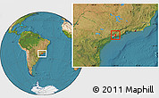 Satellite Location Map of Mogi Das Cruzes
