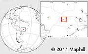 Blank Location Map of Nova Luzitania