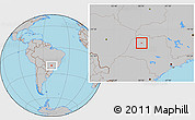 Gray Location Map of Nova Luzitania
