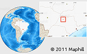 Shaded Relief Location Map of Nova Luzitania, highlighted country