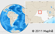 Shaded Relief Location Map of Nova Luzitania, highlighted parent region