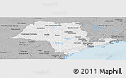 Gray Panoramic Map of Sao Paulo