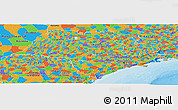 Political Panoramic Map of Sao Paulo