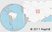 Gray Location Map of Planalto, highlighted country