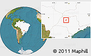 Satellite Location Map of Planalto, highlighted country