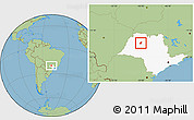 Savanna Style Location Map of Planalto, highlighted parent region