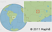 Savanna Style Location Map of Planalto