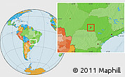 Political Location Map of Quata