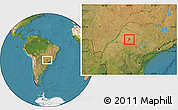 Satellite Location Map of Quata