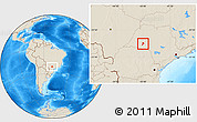 Shaded Relief Location Map of Quata