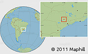Savanna Style Location Map of Rio Claro