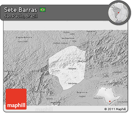 Gray 3D Map of Sete Barras