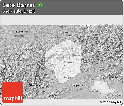 Gray 3D Map of Sete Barras