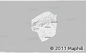 Gray 3D Map of Sete Barras, single color outside