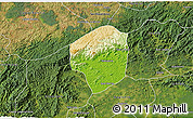 Physical 3D Map of Sete Barras, satellite outside