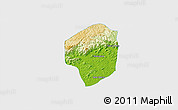 Physical 3D Map of Sete Barras, single color outside