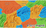 Political 3D Map of Sete Barras