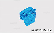 Political 3D Map of Sete Barras, single color outside