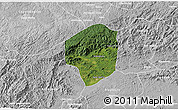 Satellite 3D Map of Sete Barras, lighten, desaturated