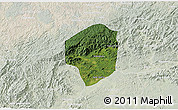 Satellite 3D Map of Sete Barras, lighten