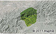 Satellite 3D Map of Sete Barras, lighten, semi-desaturated