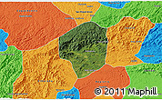 Satellite 3D Map of Sete Barras, political outside