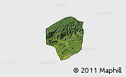 Satellite 3D Map of Sete Barras, single color outside