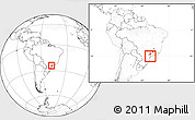 Blank Location Map of Sete Barras, within the entire country